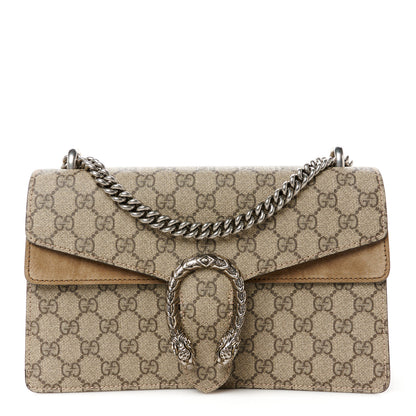 Gucci GG Supreme Monogram Small Dionysus Shoulder Bag Taupe 1 of 12