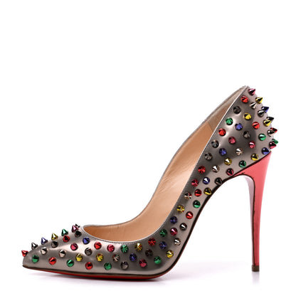 Christian Louboutin Specchio Follies Spikes 100 Pumps 38.5 Beige Multicolor 1 of 12
