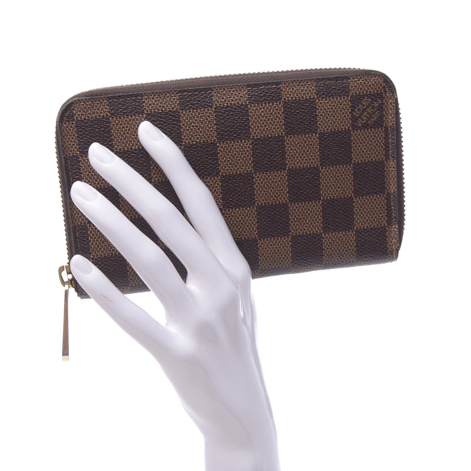 Louis Vuitton Damier Ebene Zippy Compact Wallet 2 of 8