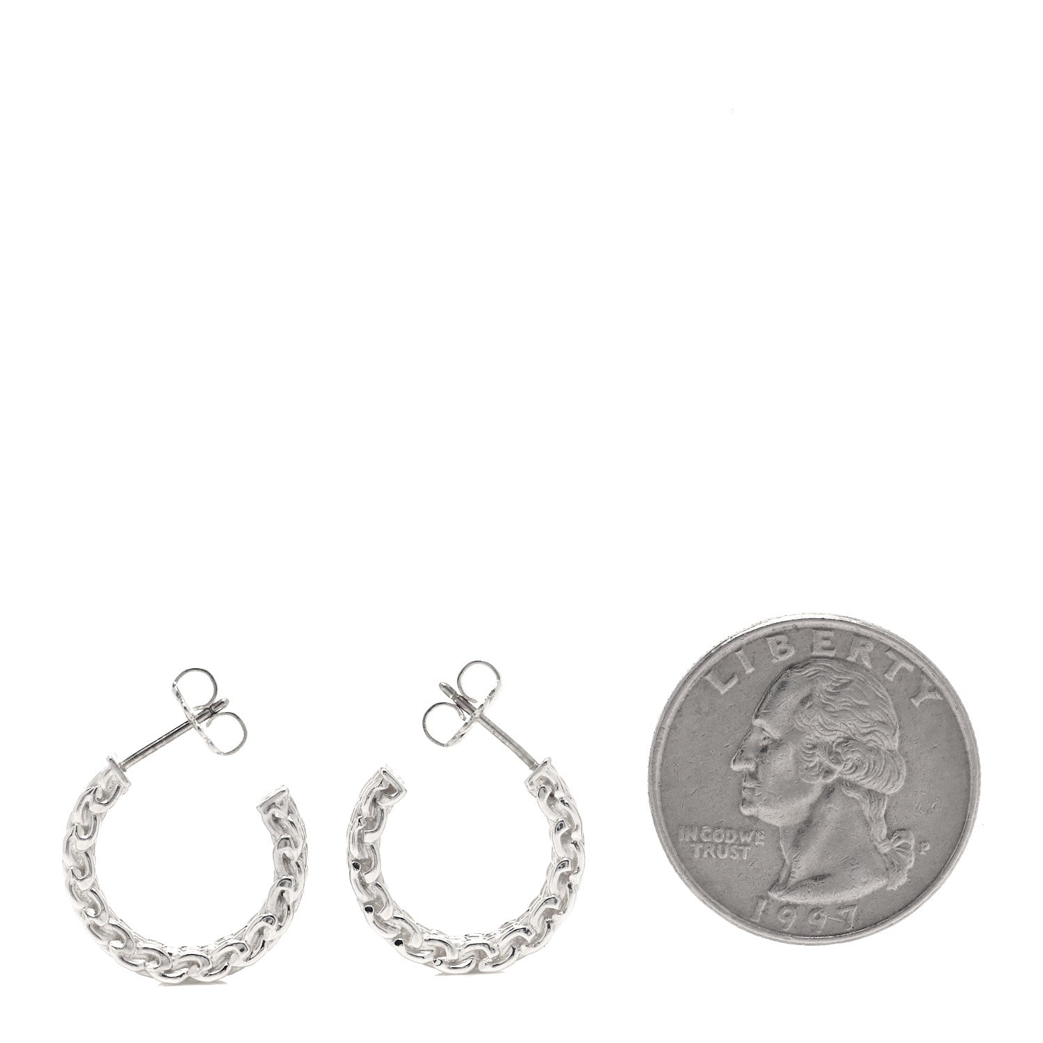 Tiffany Sterling Silver Small Somerset Hoop Earrings 2 of 4