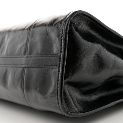 Prada Shiny Nappa Large Bonnie Shoulder Bag Black 10 of 11