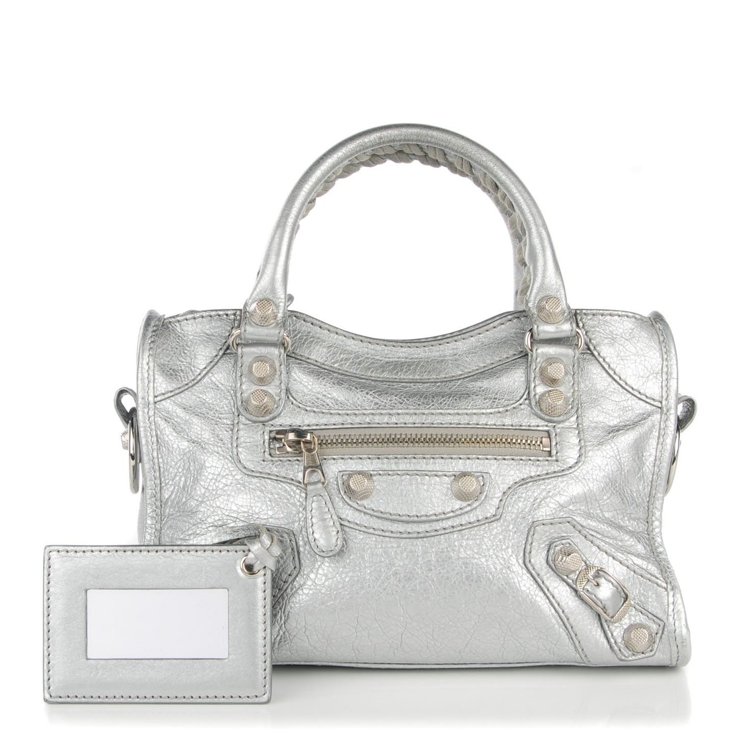 Agneau Giant 12 Silver Hardware Mini City Gris Aluminum