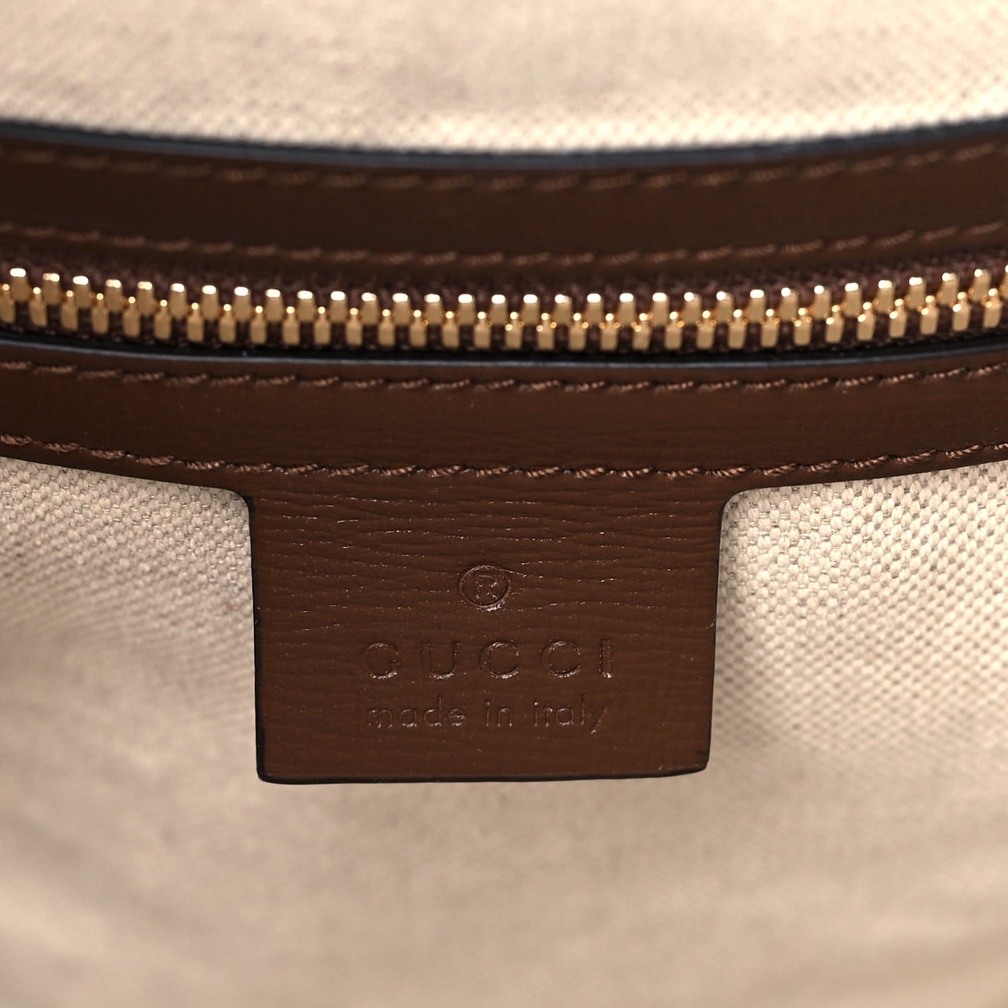 GG Supreme Monogram Azalea Calfskin Fake/Not Retro Interlocking G Day Backpack Beige Ebony Brown Sugar