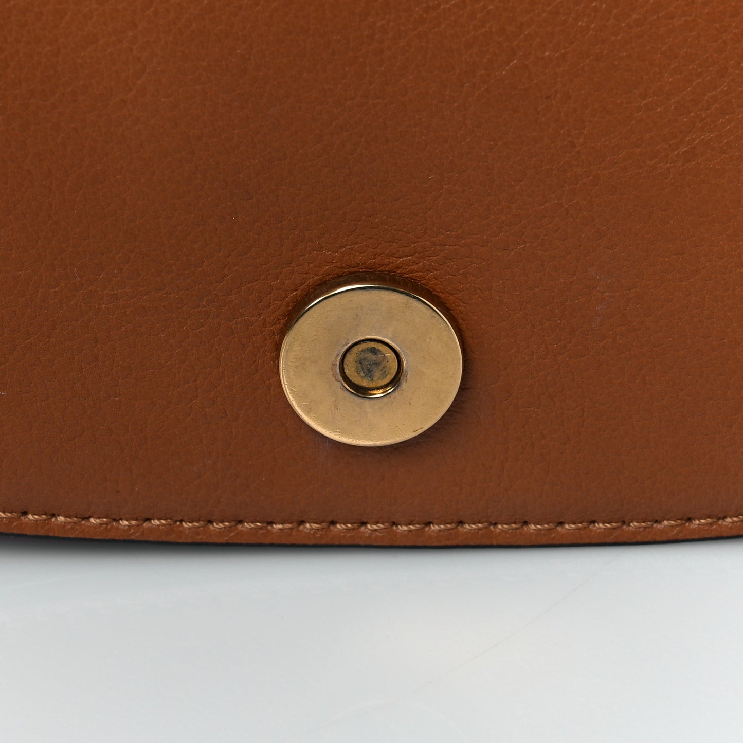Calfskin Suede Medium Nile Bracelet Bag Caramel