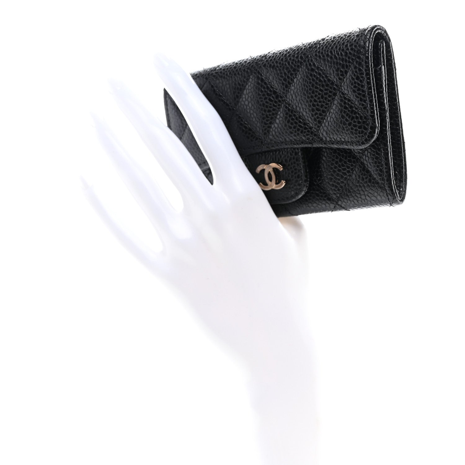 Chanel Caviar Quilted Flap Card Holder Black 2 of 9
