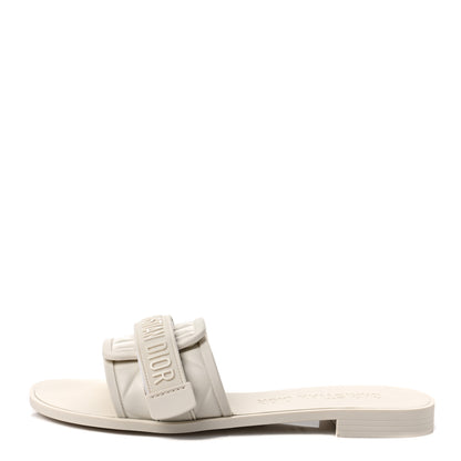 Christian Dior Rubber Macrocannage Dio(r)evolution Slide Sandals 41 Off White 1 of 8