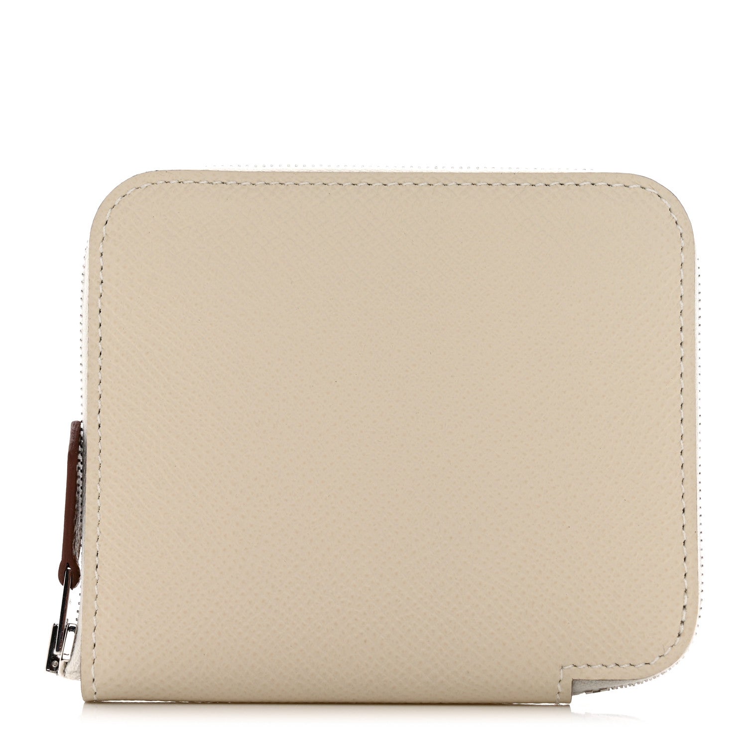 Hermes Epsom Silk'In Compact Wallet Craie Caban Jaune Ambre 1 of 8