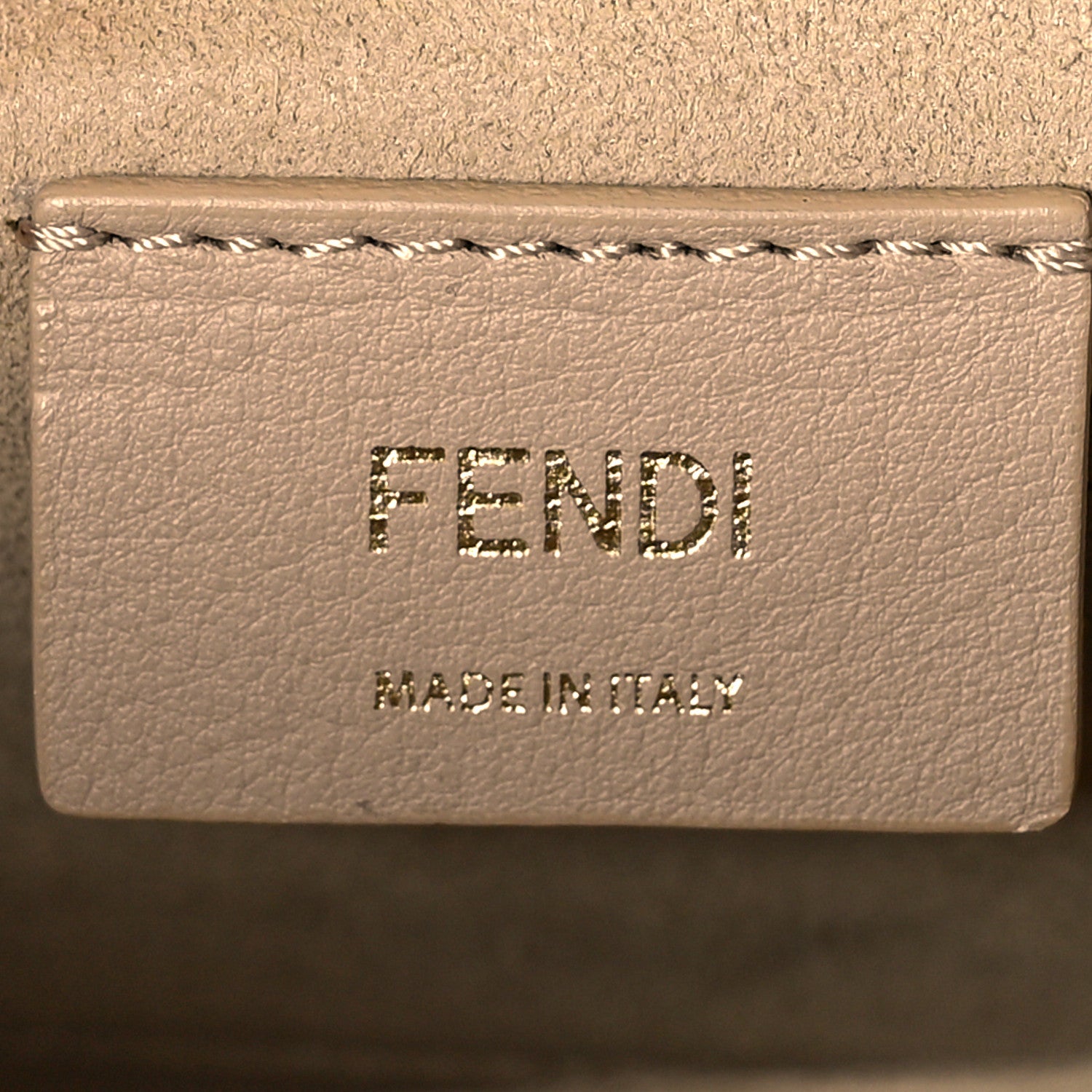 Fendi Vitello Liberty Bi-Color FF 1974 Embossed Kan I Shoulder Bag Black Maya 5 of 9