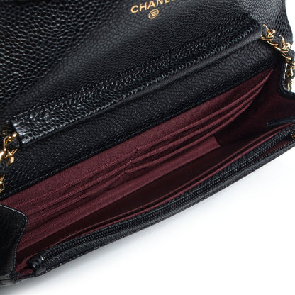 Chanel Caviar Quilted Wallet on Chain Black 5 of 9