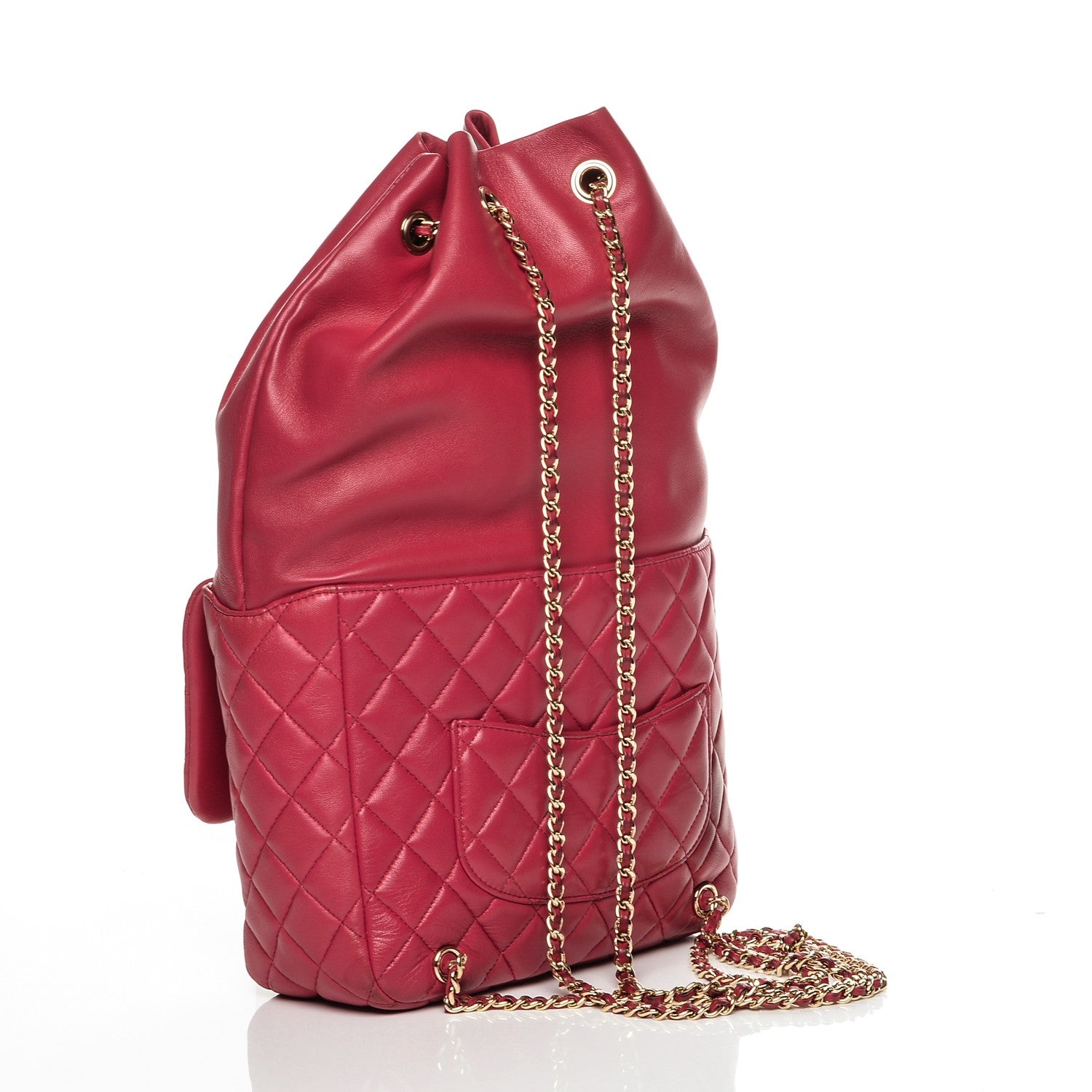 Chanel Lambskin Quilted Large In Seoul Backpack Dark Pink 3 of 8