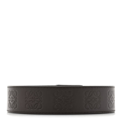 Loewe Satin Calfskin Embossed Anagram Strap Dark Chocolate 2 of 5