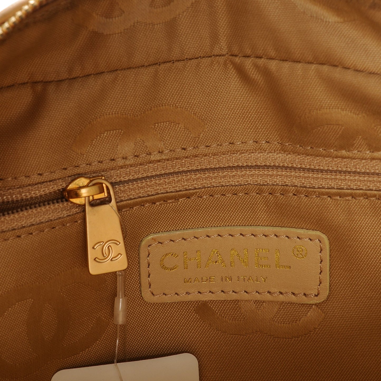 Lambskin Surpique Shoulder Bag Beige