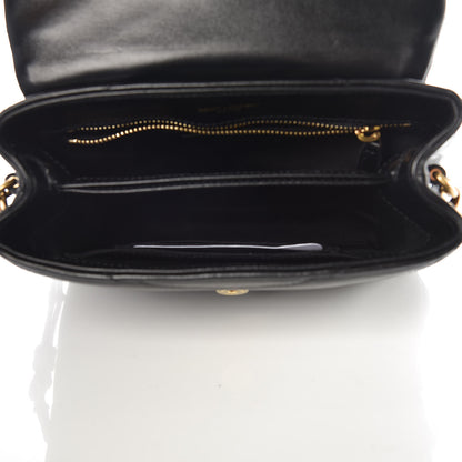 Saint Laurent Calfskin Y Quilted Monogram Toy Loulou Crossbody Bag Black 7 of 10
