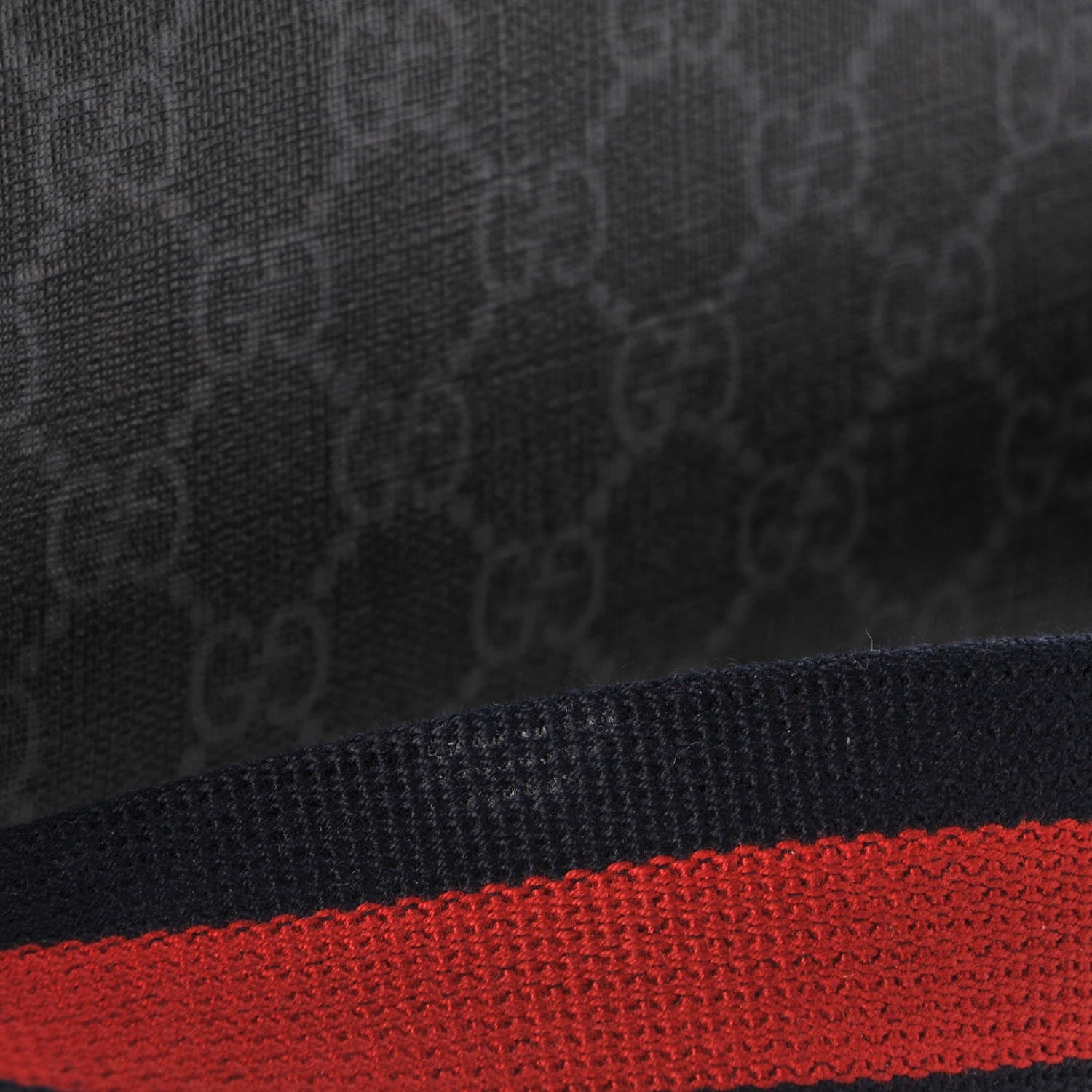 Gucci GG Supreme Monogram Web Flap Messenger Bag Black Grey 8 of 10