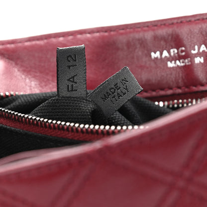Marc Jacobs Lacquered Lambskin Quilted The Large Single Flap Bordeaux 10 of 15