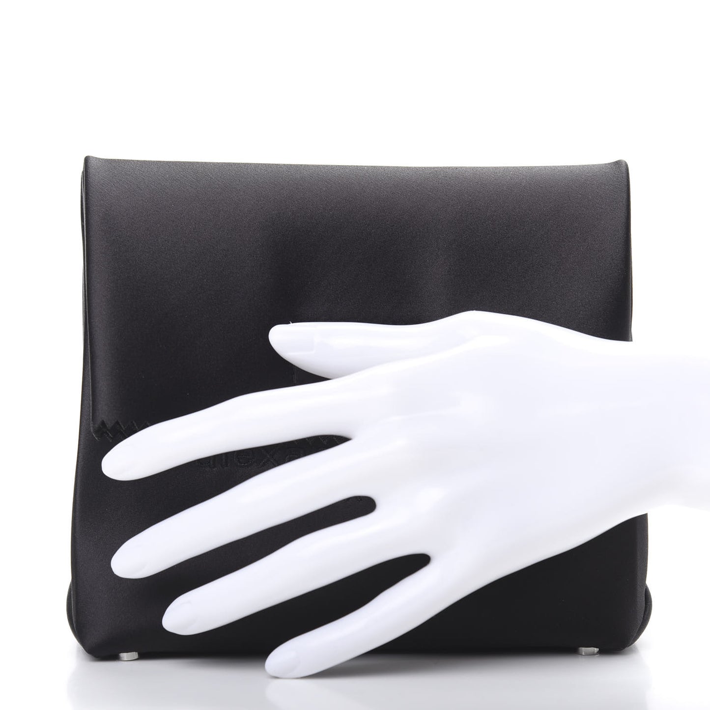 Satin Lunch Bag Clutch Black