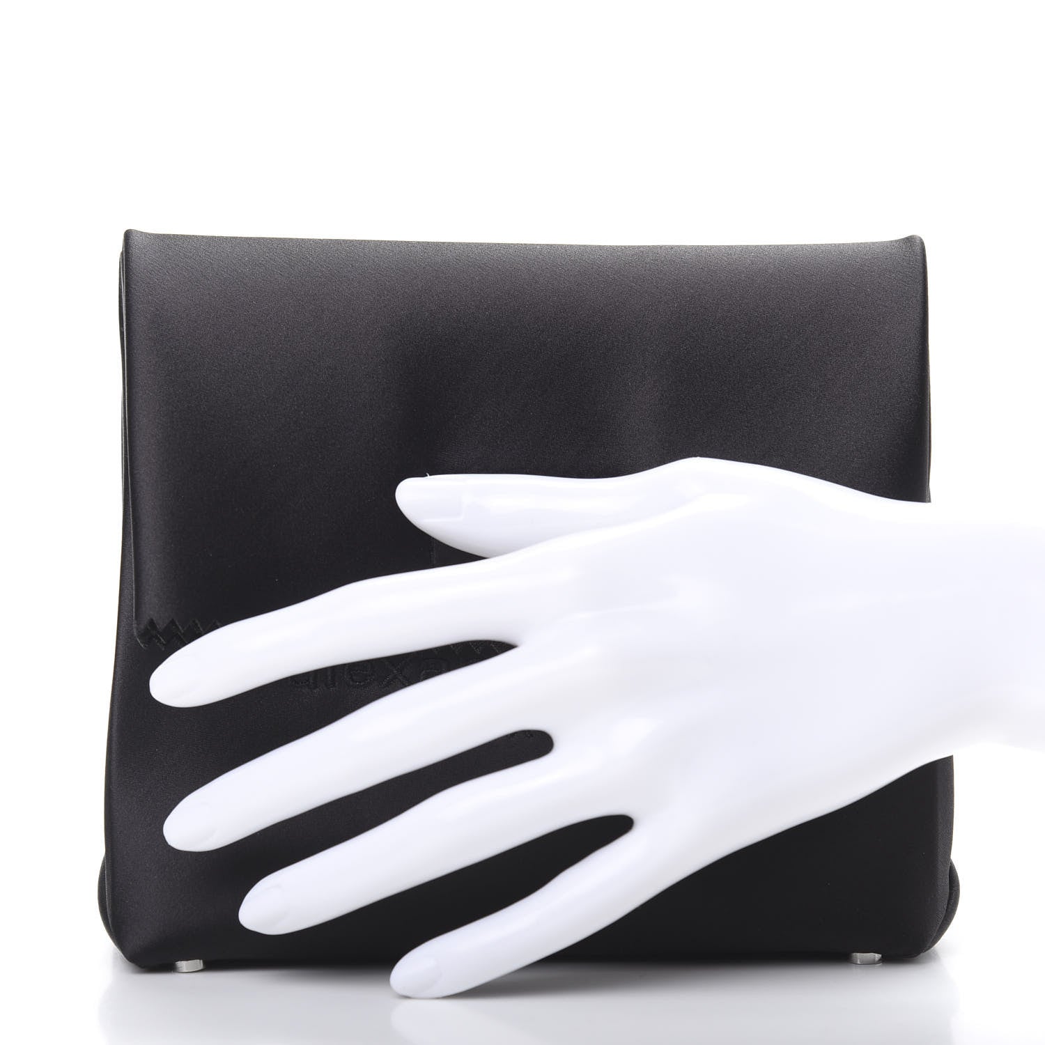 Alexander Wang Satin Lunch Bag Clutch Black 2 of 6