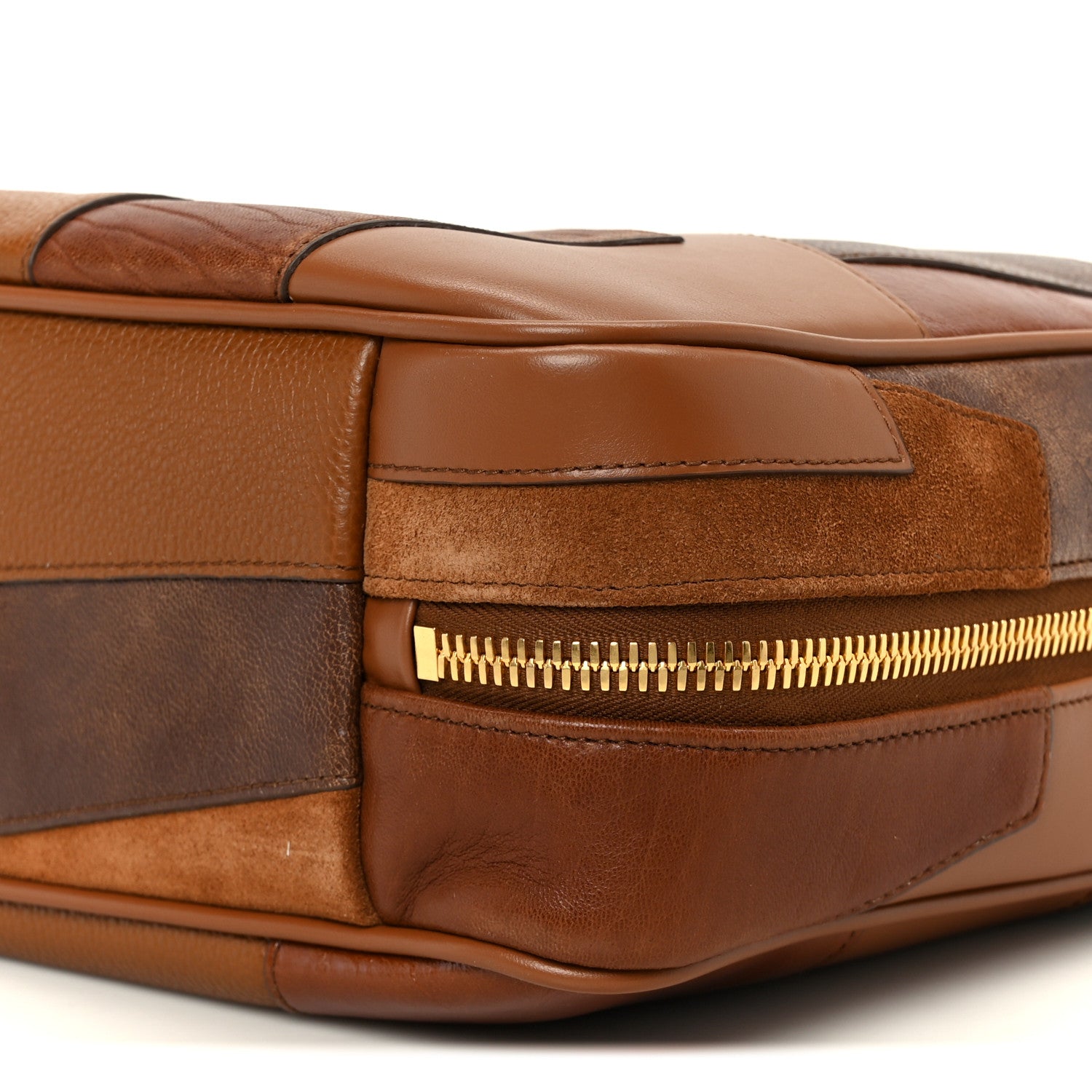 Miu Miu Nappa Patchwork Medium Beau Top Handle Bag Cognac 9 of 9