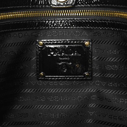 Prada Vernice Naplak Zipper Tote Black 6 of 8