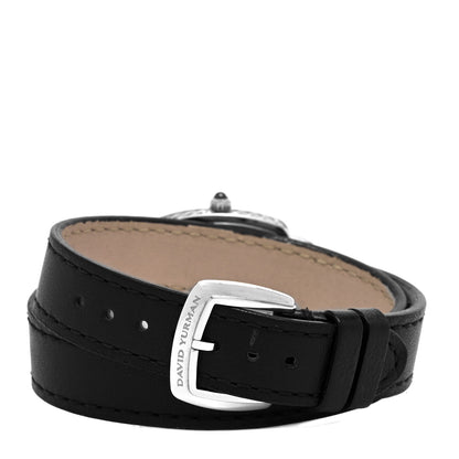 David Yurman Stainless Steel Calfskin Diamond 27mm Albion Wrap Quartz Watch Black 4 of 6