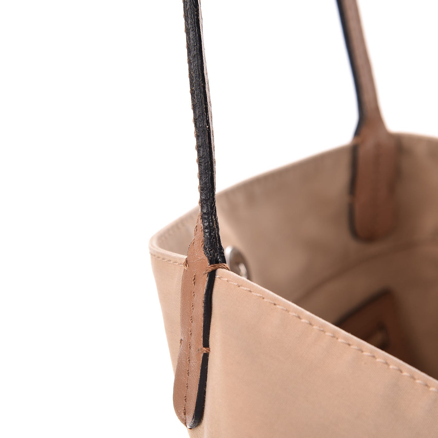 Vitello Canvas Lace Tote Beige