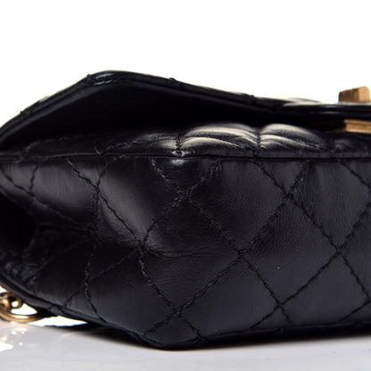 Chanel Aged Calfskin Quilted 2.55 Reissue Chain Waist Bag Black 8 of 9