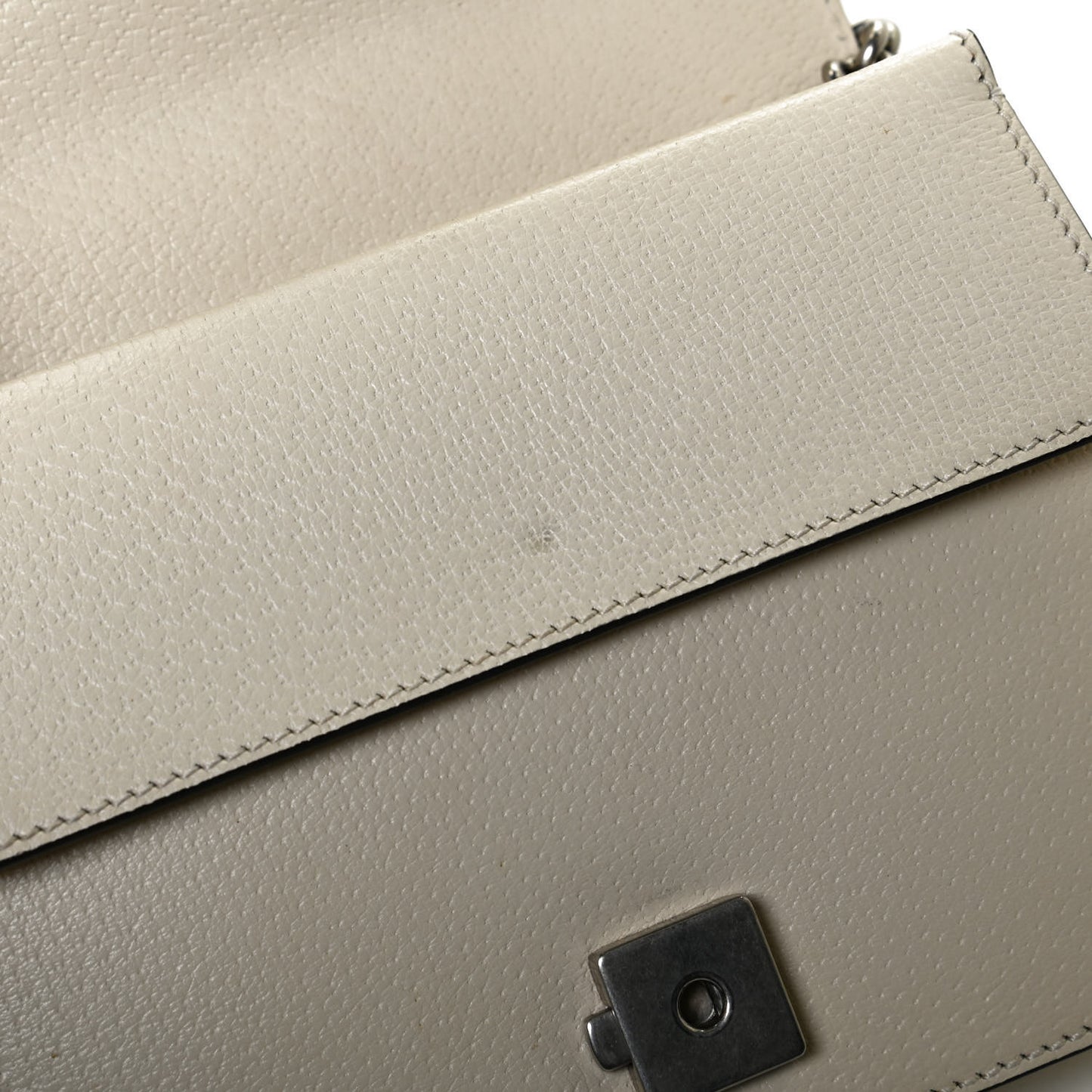 Textured Calfskin Crystal Mini Dionysus Shoulder Bag Mystic White