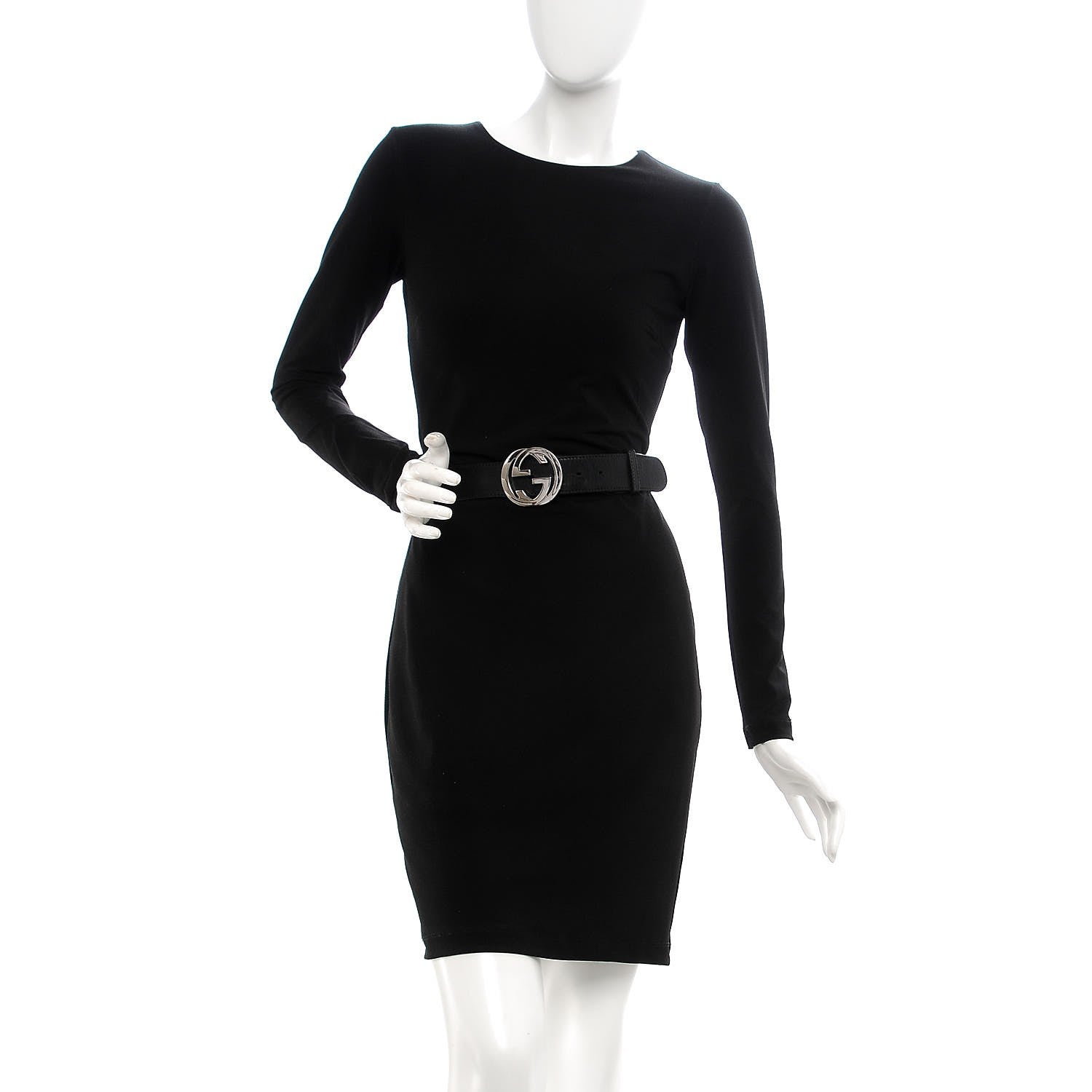 Gucci Calfskin GG Interlocking Belt 90 36 Black 2 of 7