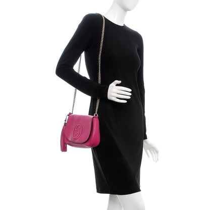 Gucci Cellarius Calfskin Medium Soho Flap Crossbody Bright Bouganville 2 of 7