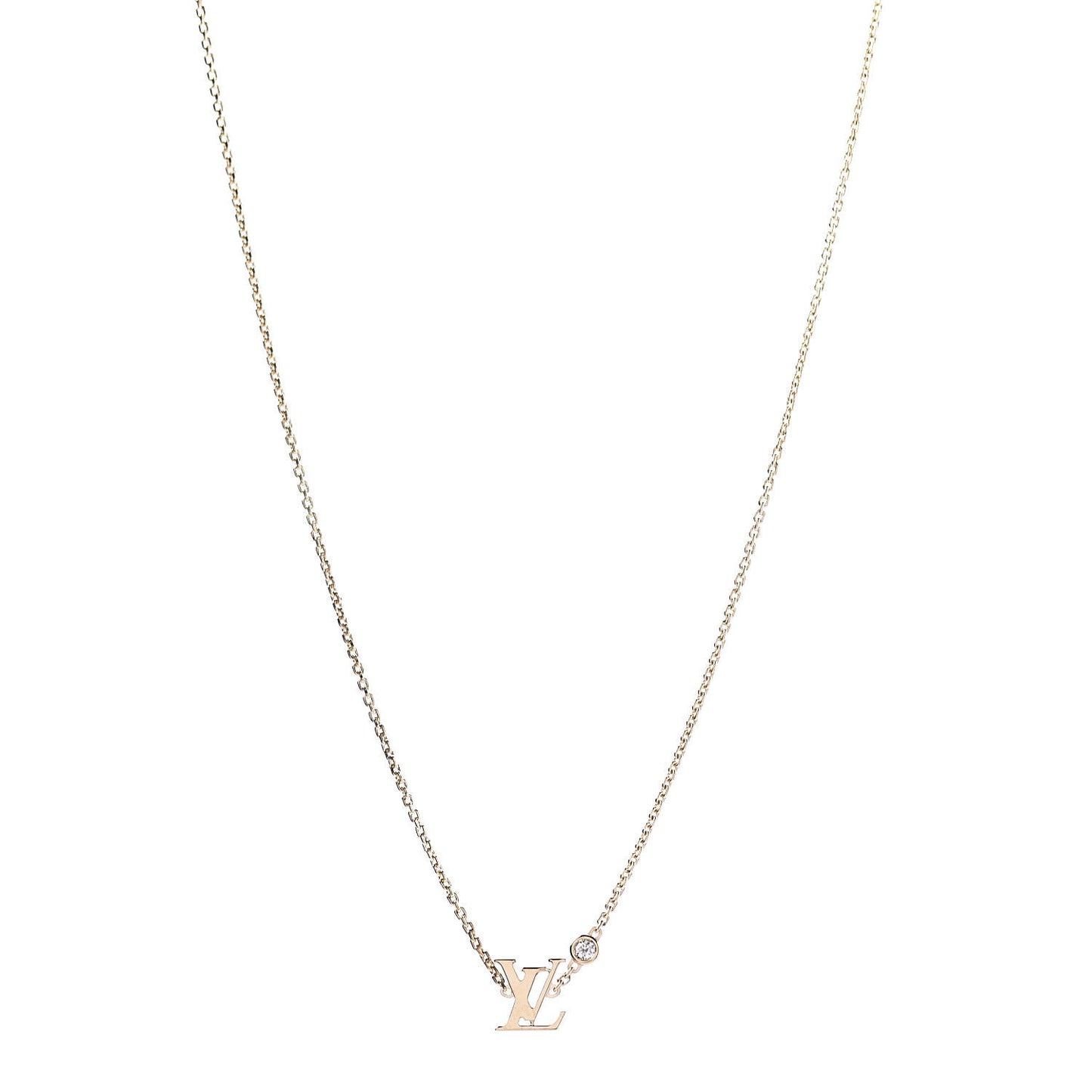 18K Yellow Gold Diamond Idylle Blossom LV Pendant Necklace
