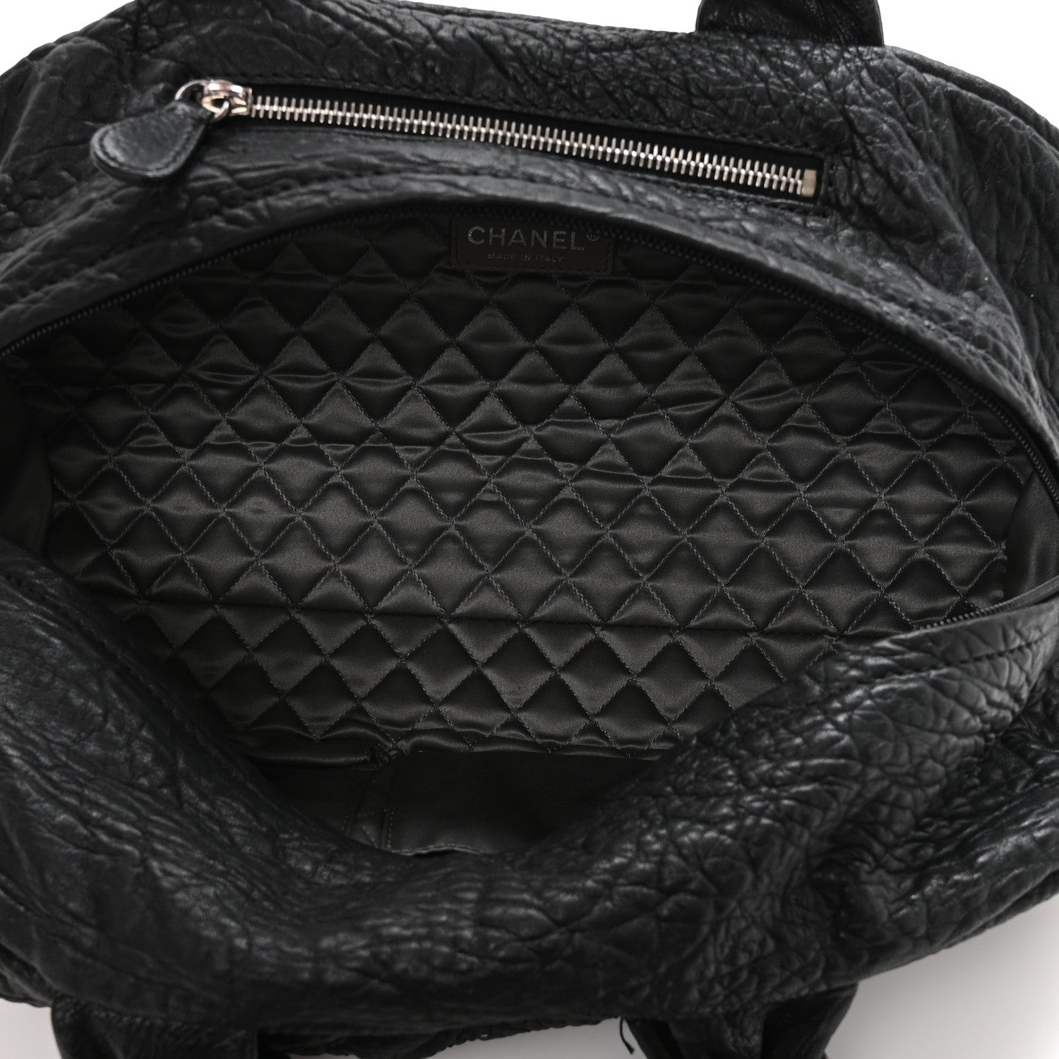 Chanel Distressed Lambskin Le Marais Bowler Black 5 of 11