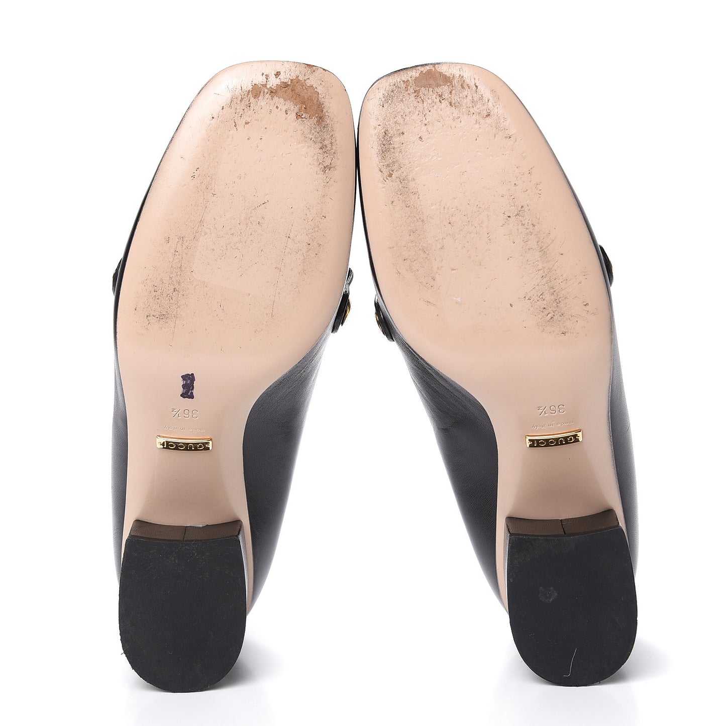 Malaga Kid Sylvie Web Chain Mid Heel Loafers 36.5 Black