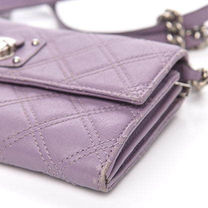 Marc Jacobs Lambskin Quilted Chain Wallet Light Purple 8 of 12