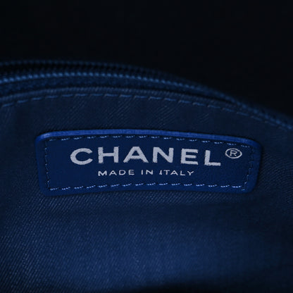 Chanel Jersey Felt Quilted Flap Burgundy White Blue 6 of 10