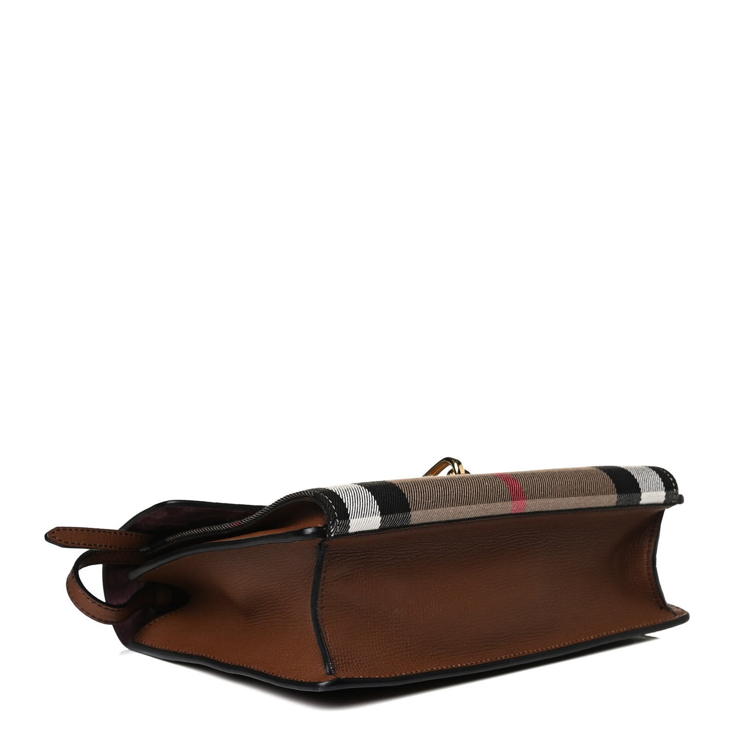 Derby Calfskin House Check Small Macken Crossbody Bag Tan