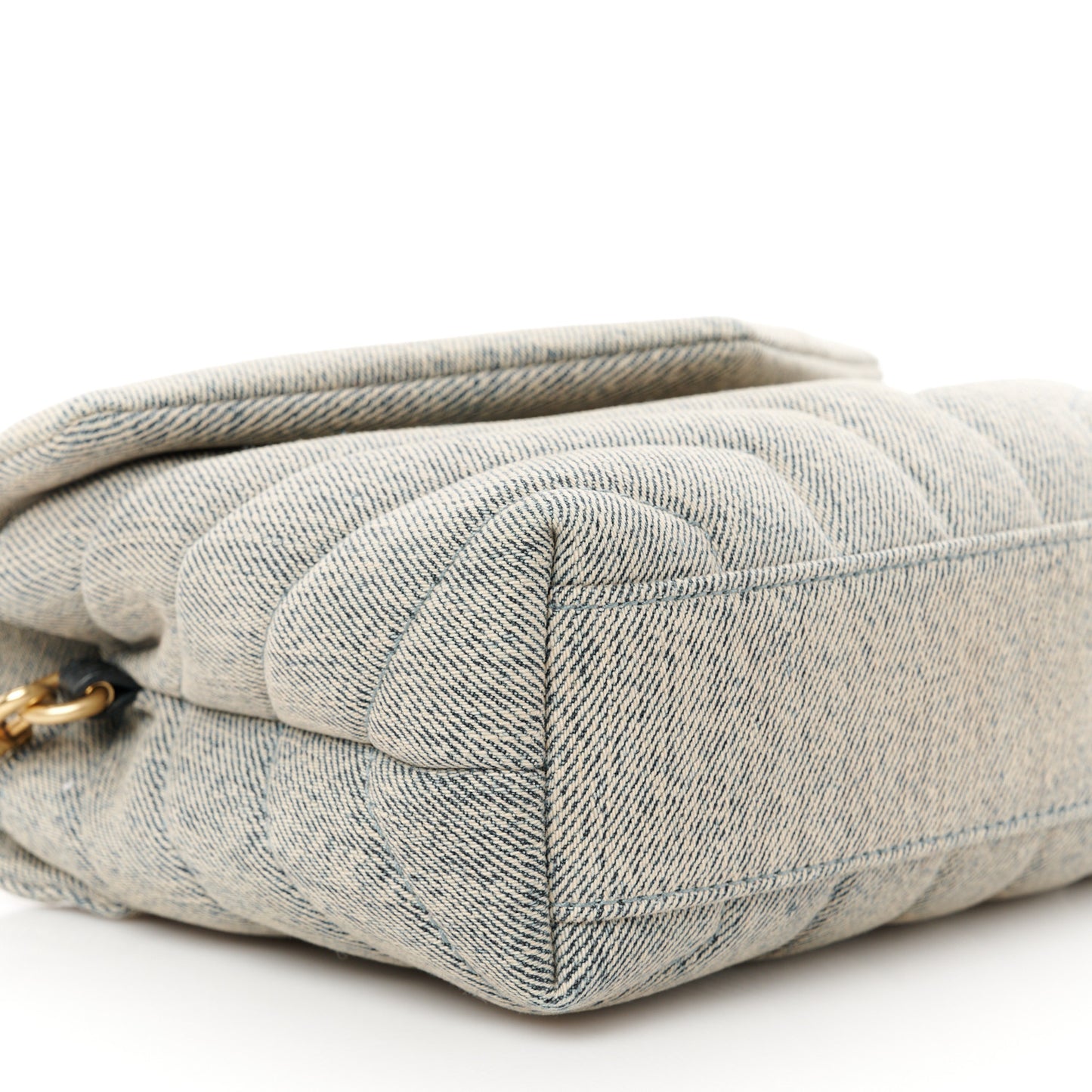 Denim Y Quilted Monogram Toy Loulou Crossbody Bag Grey