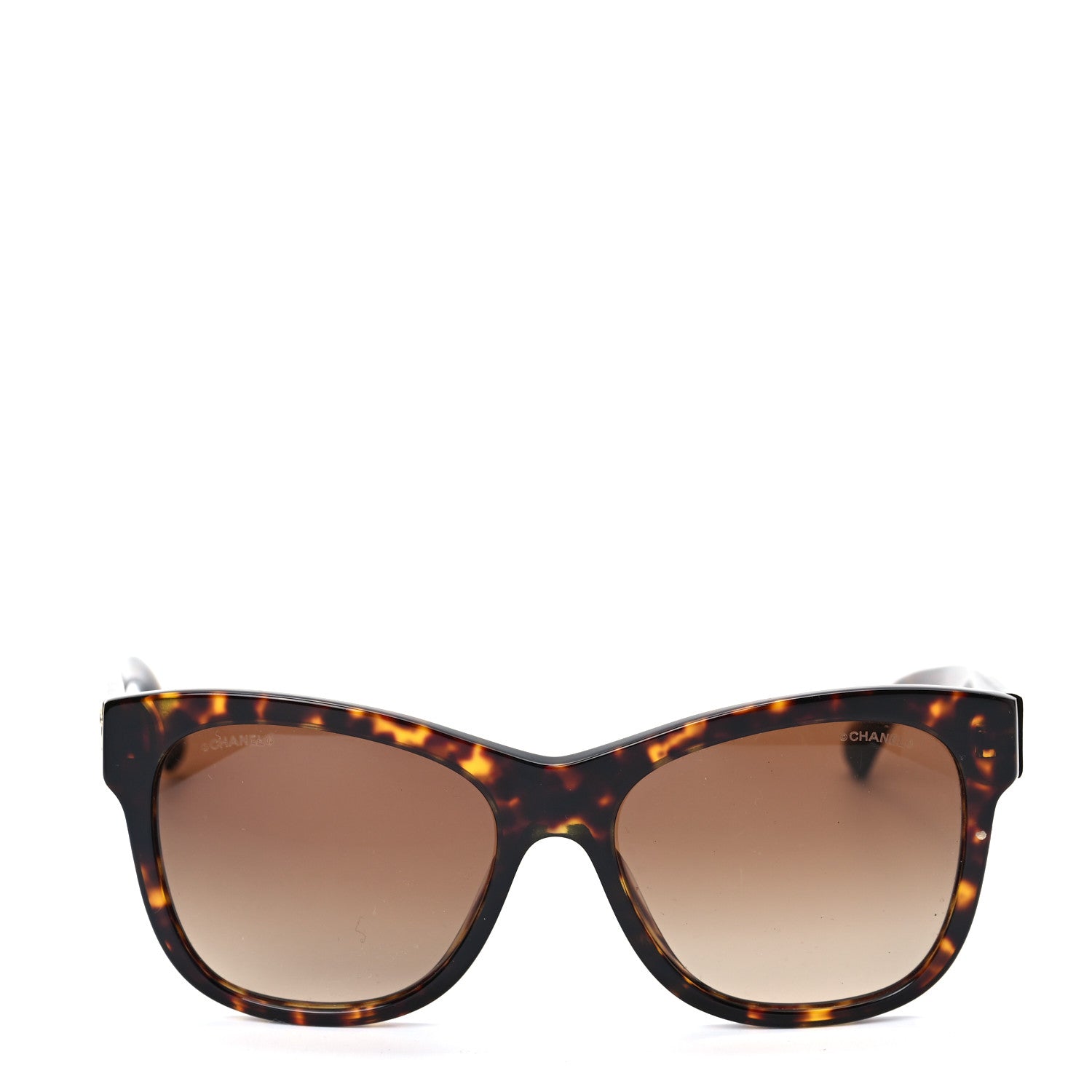 Chanel Acetate Logo Shield Sunglasses 5418-A Tortoise 2 of 7