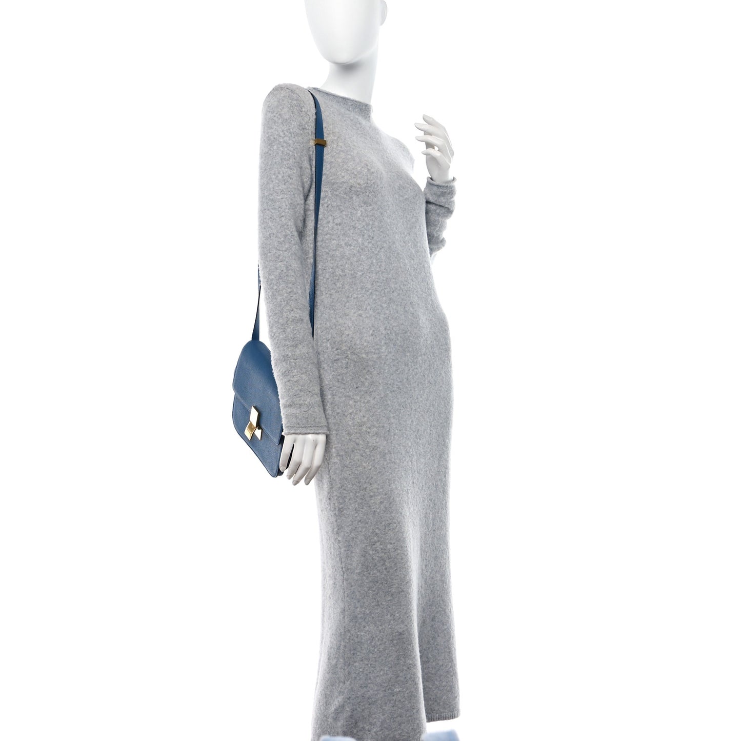Goatskin Medium Classic Box Flap Bag Deepsea