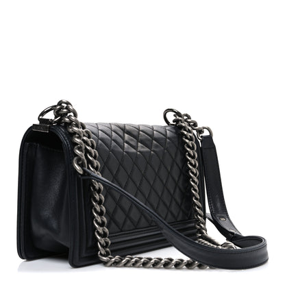 Chanel Lambskin Quilted Medium Boy Flap Black 3 of 10
