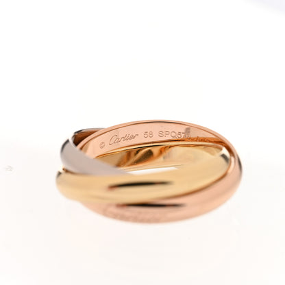 Cartier 18K Pink Yellow White Gold Classic Trinity Ring 58 8.25 4 of 5