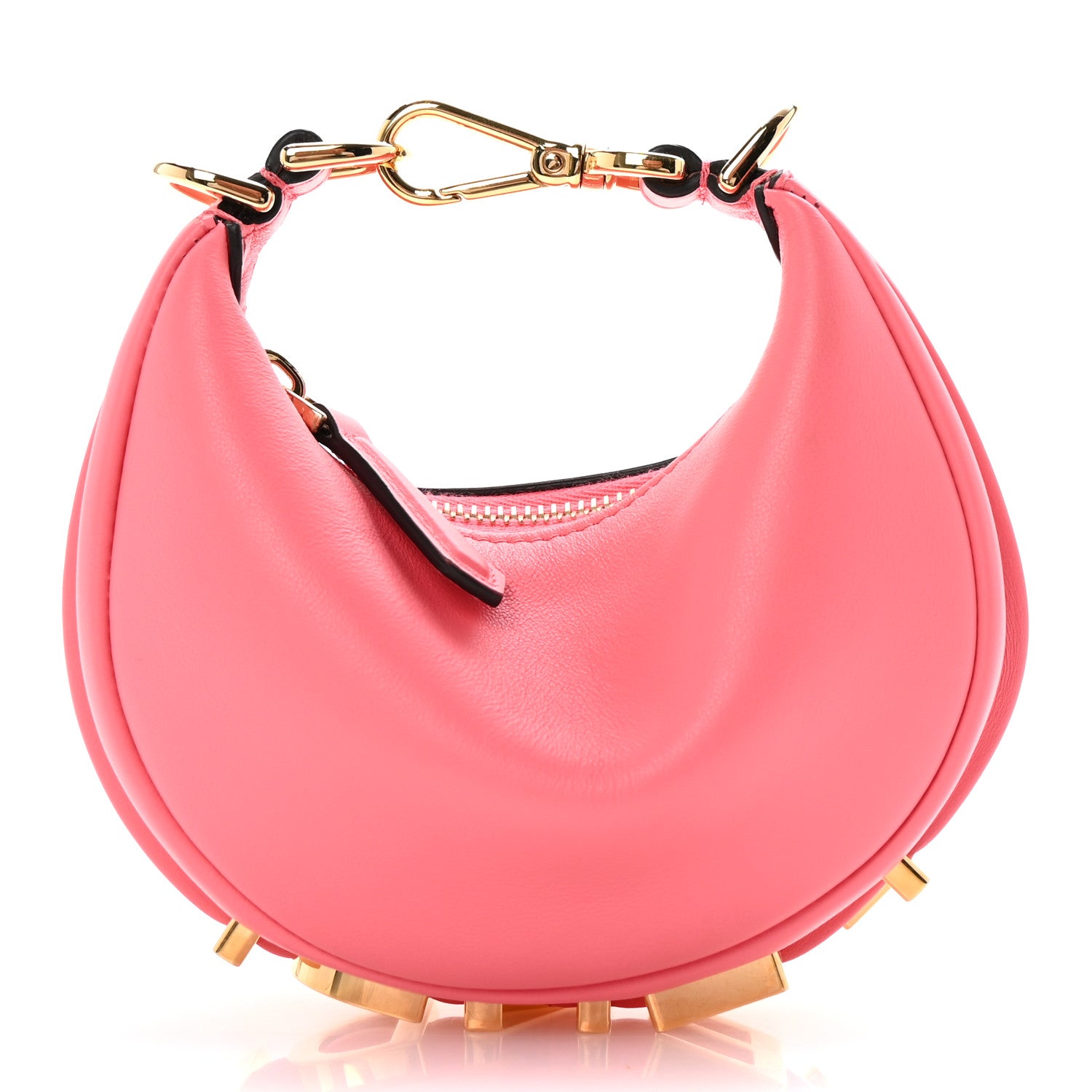 Fendi Vitello Grace New Matte Nano Fendigraphy Hobo Charm Pink Dalia 1 of 6