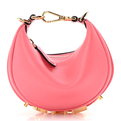 Fendi Vitello Grace New Matte Nano Fendigraphy Hobo Charm Pink Dalia 1 of 6
