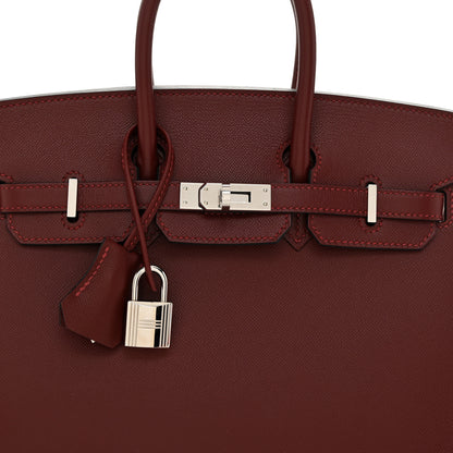 Hermes Madame Calfskin Birkin Sellier 25 Rouge H 8 of 13