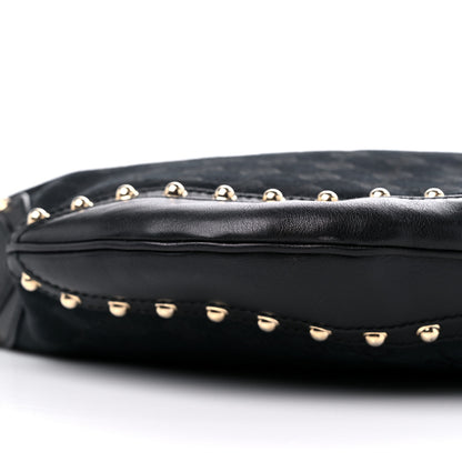 Gucci Monogram Pelham Studded Shoulder Bag Black 8 of 12