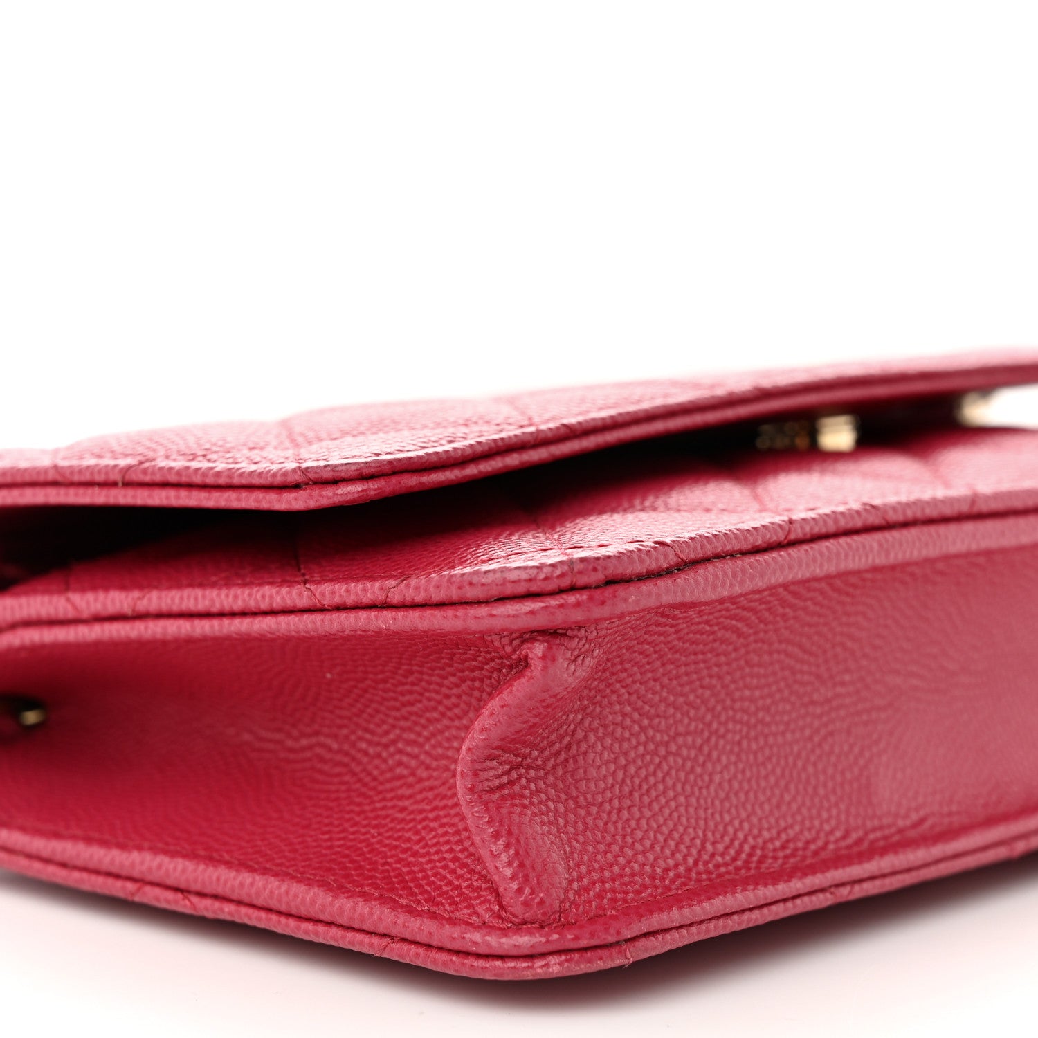 Chanel Caviar Quilted Wallet on Chain WOC Dark Pink 10 of 12