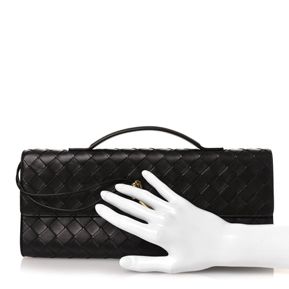 Bottega Veneta Nappa Intrecciato Long Andiamo Top Handle Clutch Fondant 2 of 11