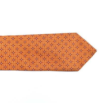 Louis Vuitton Silk Mens Neck Tie Orange 2 of 5