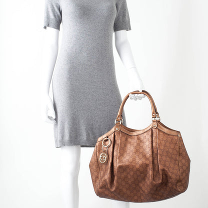 Gucci Guccissima Large Sukey Tote Bronze 2 of 10
