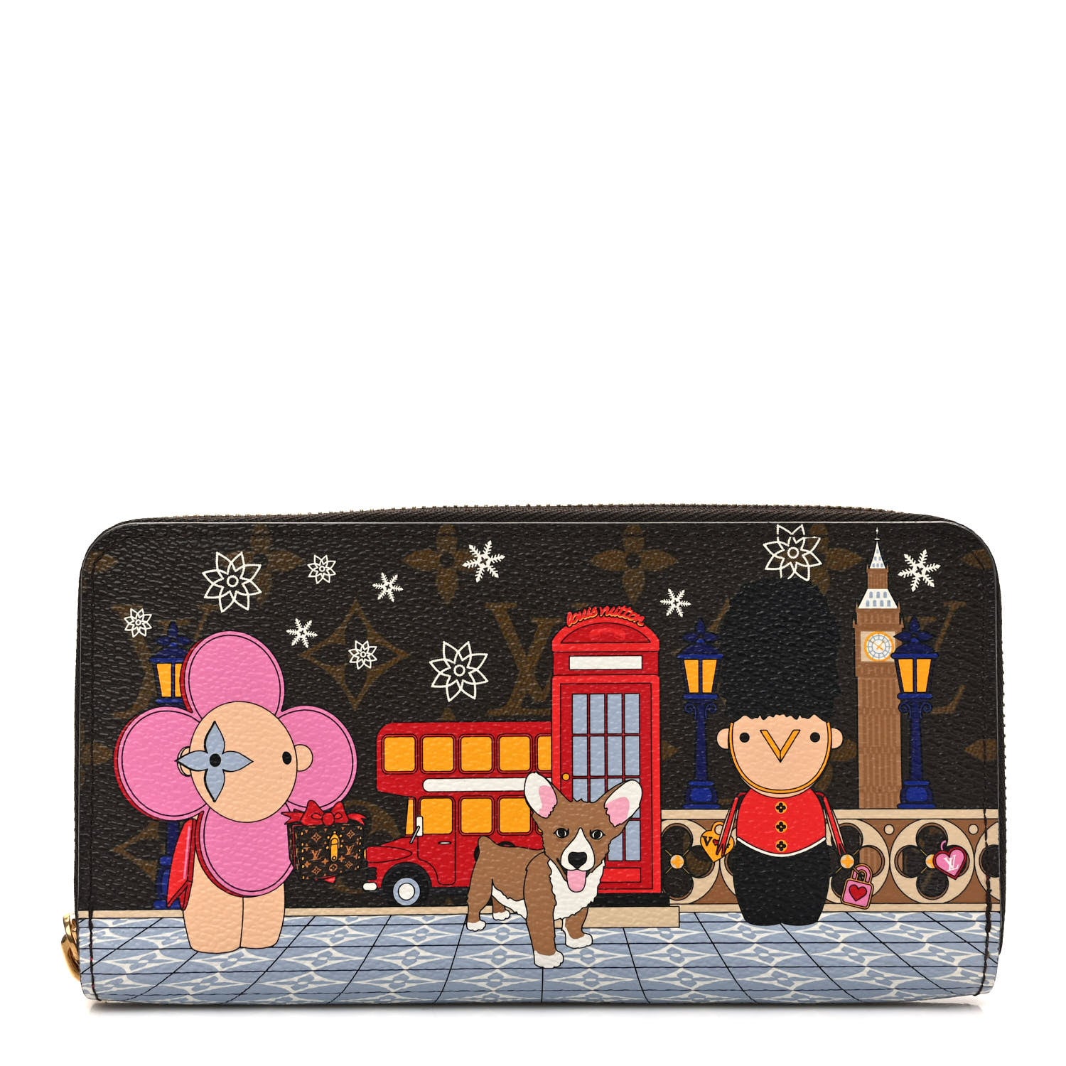 小物 LOUIS VUITTON Louis Vuitton Monogram 2021 Christmas Animation London Zippy