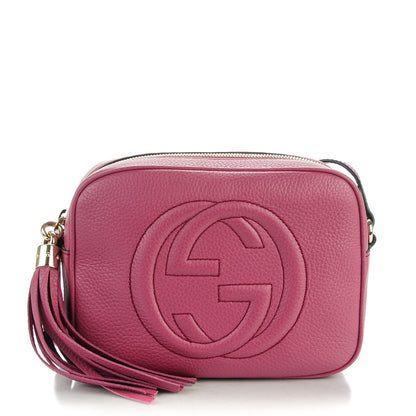 Gucci Pebbled Calfskin Small Soho Disco Bag Peonia Flower 1 of 7
